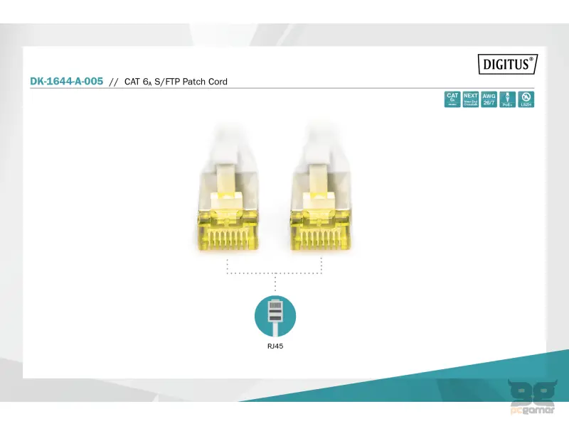 Digitus Kabl S-FTP patch Cat6A 3m sivi