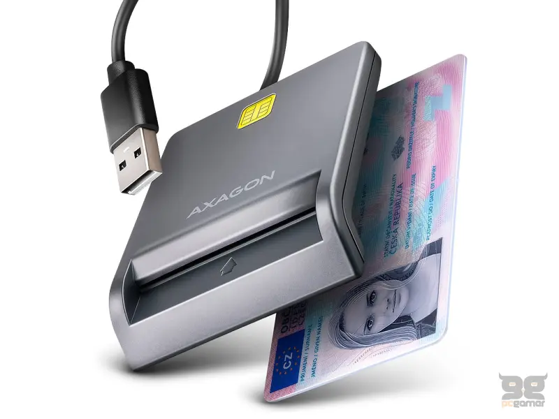 Axagon Čitač kartica CRE-SM3T  flat smartcard/id/usb2.0 1.3m