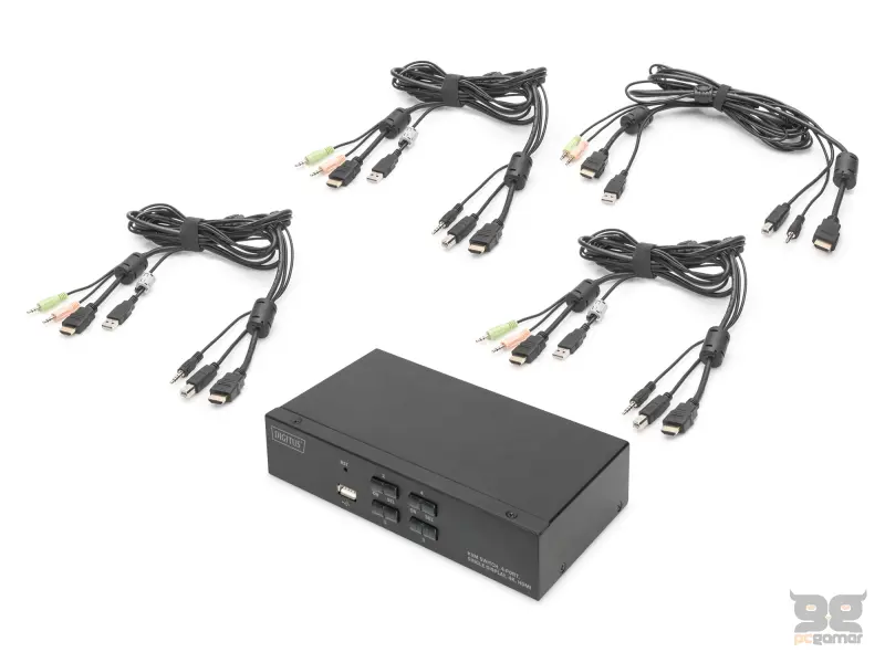 Digitus KVM switch 4 Port HDMI, 4K / 30 Hz (3840 x 2160p)