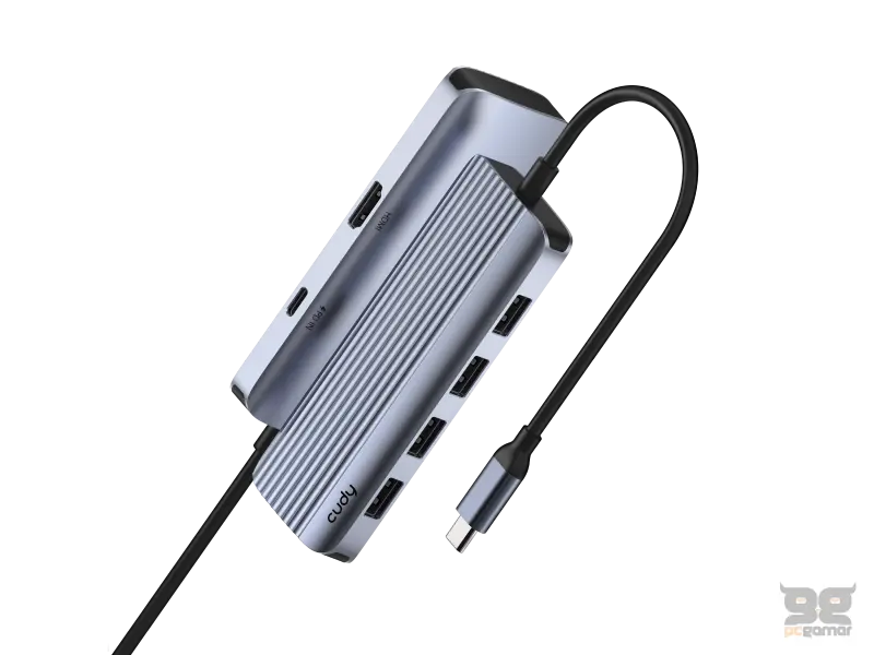 CUDY HUB UH500 6-in-1 1x HDMI 4K, 1x USB Type-C PD 100W, 4x USB A 3.2
