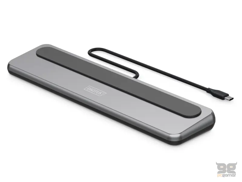 Digitus HUB 12 in 1, 2x HDMI, 1x DP, 3x USB 3.2, 1x USB Type-C, 1x USB Type-C PD, 1x RJ45 Gigabit Ethernet, 2x card reader, 1x 3.5mm