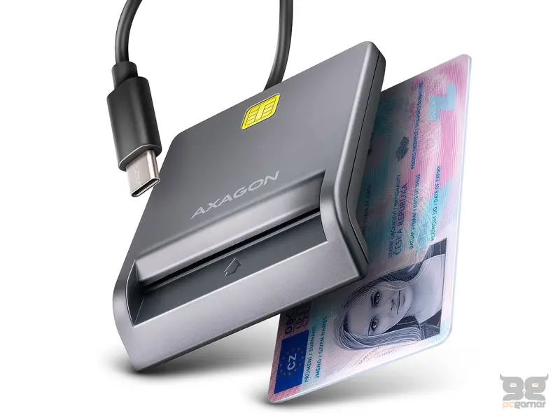 Axagon USB citac kartica, ID card reader type C, CRE-SM3TC