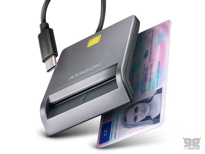 Axagon USB citac kartica, ID card reader type C, CRE-SM3TC
