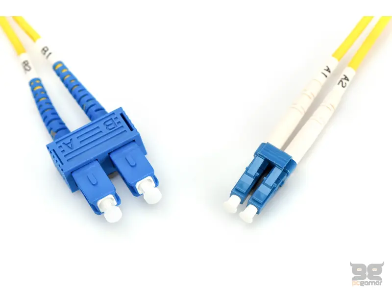 Digitus FO patch cord, duplex, LC to SC SM OS2 09/125 µ, 2 m