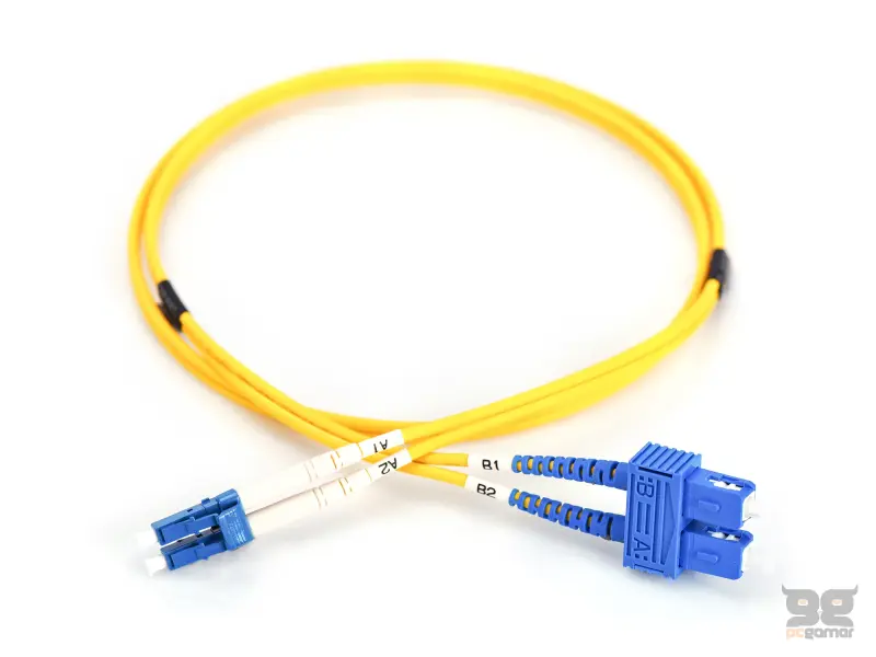 Digitus FO patch cord, duplex, LC to SC SM OS2 09/125 µ, 2 m