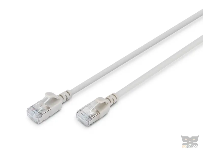 Digitus Kabl F-FTP patch CAT6A slim 10m sivi