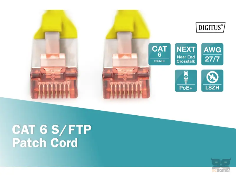 Digitus Kabl S-FTP patch CAT6A 1m zuti