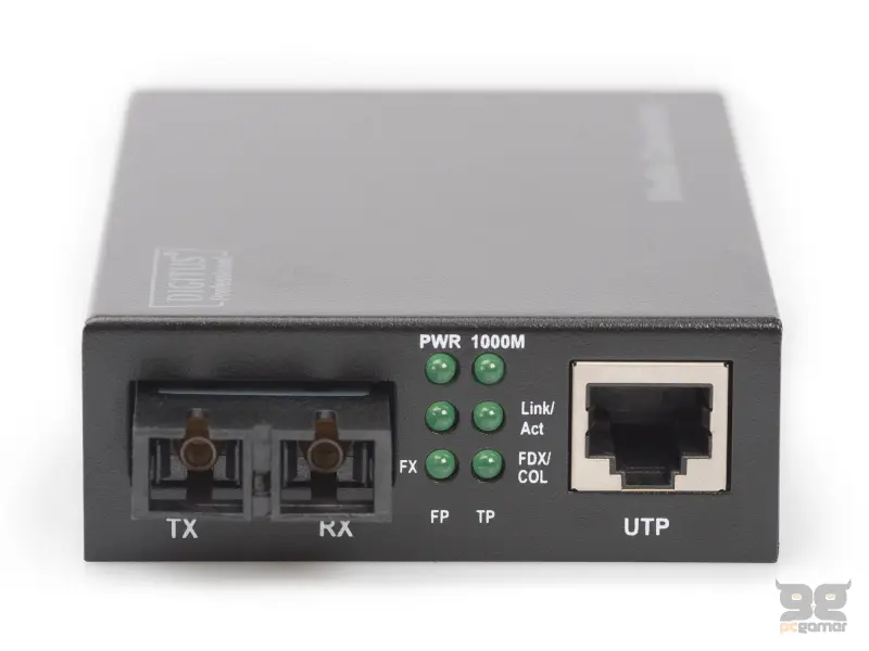 Digitus Gigabit media converter, RJ45 na SC, do 500 m, crni