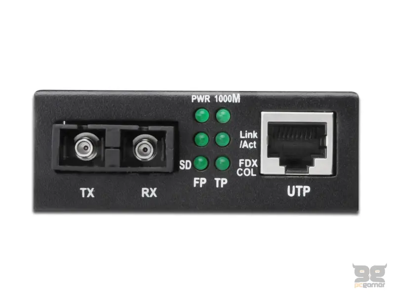 Digitus Gigabit media converter, RJ45 na SC (1000Base‑LX), do 20 km, crni