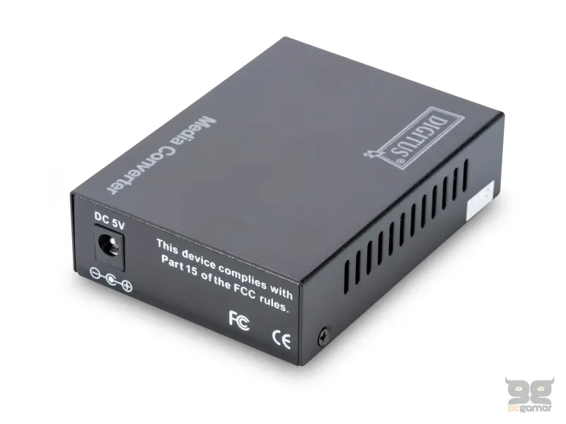 Digitus Gigabit media converter, RJ45 na SC (1000Base‑LX), do 20 km, crni