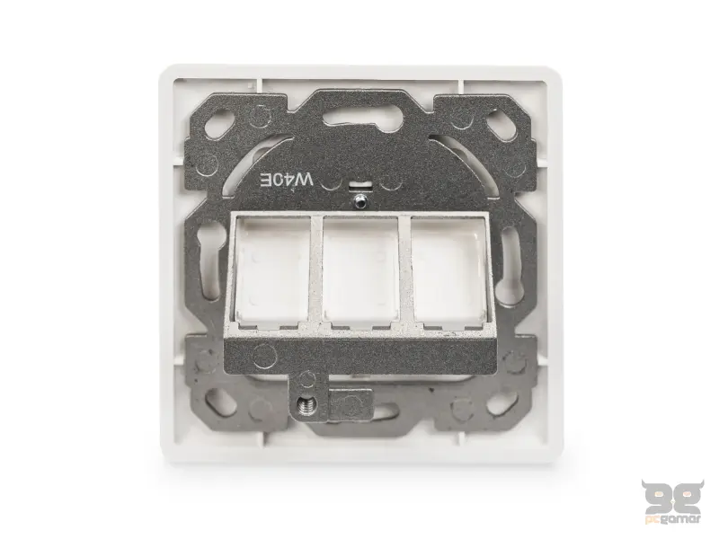 Digitus Wallplate for Keystone Modules, 3x RJ45 dust cover, 80/80 + central plate