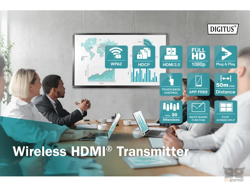Digitus Wireless HDMI transmitter za Click i Present Pro