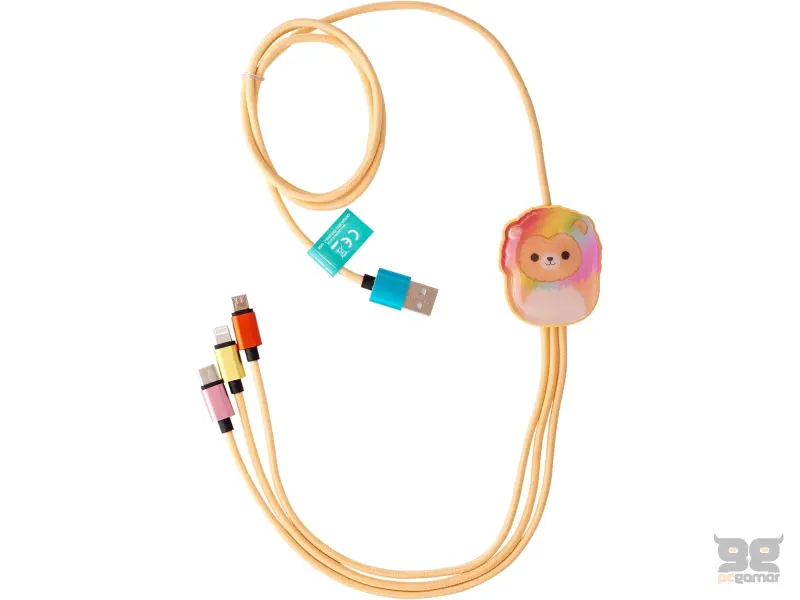 Squishmallows 3-in-1 charging cable - Leonard