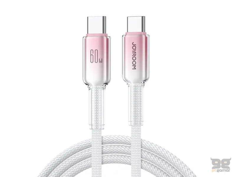 Joyroom S-A42 Crystal 60W Cable USB-C USB-C 1.2m-White