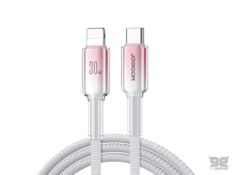Joyroom S-A42 Crystal 30W Cable USB-C Lightning 1.2m-White