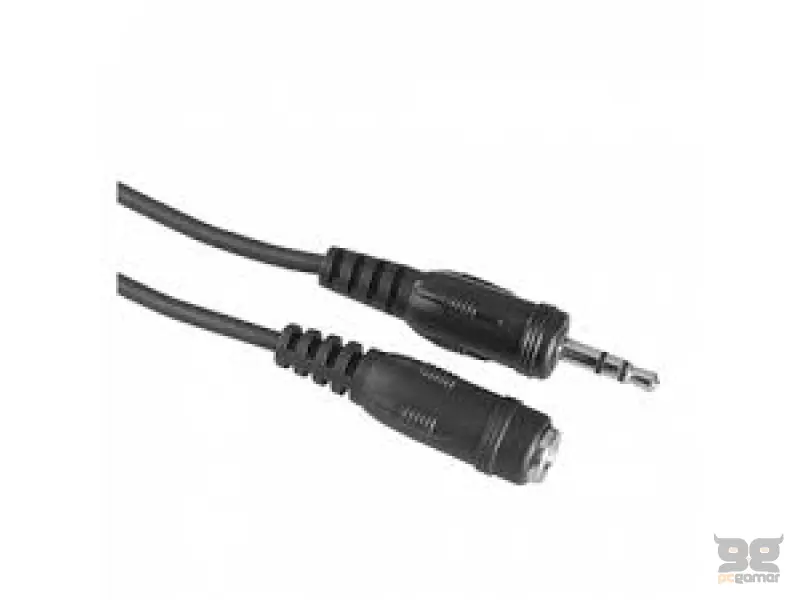 E-GREEN Kabl Audio 3.5mm stereo - 3.5mm stereo M/F (nastavak) 3m crni