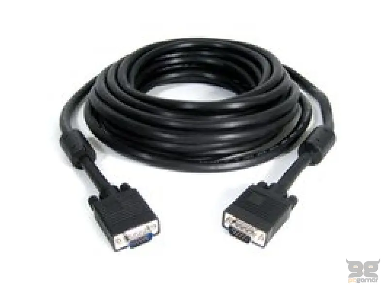 E-GREEN Kabl VGA D-sub M/M 10m HQ sa feritima crni