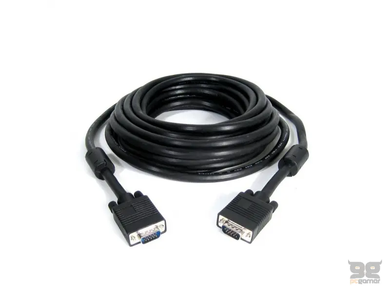 E-GREEN Kabl VGA D-sub M/M 5m HQ sa feritima crni