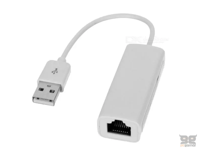 E-GREEN Mrežni Adapter USB 2.0 (M) - 10/100Mbps ethernet RJ-45 (F) beli