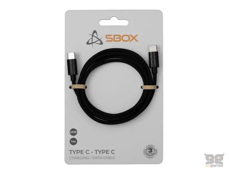 SBOX USB 3.0 TYPE C - TYPE C M/M 1M Crni 60W