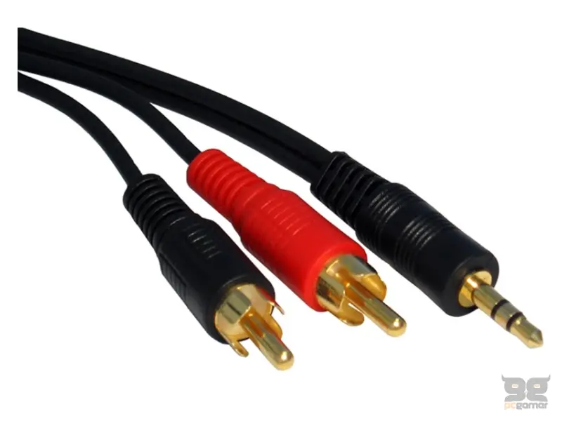 FAST ASIA Kabl audio 3.5mm - 2xRCA 1.5m crni 