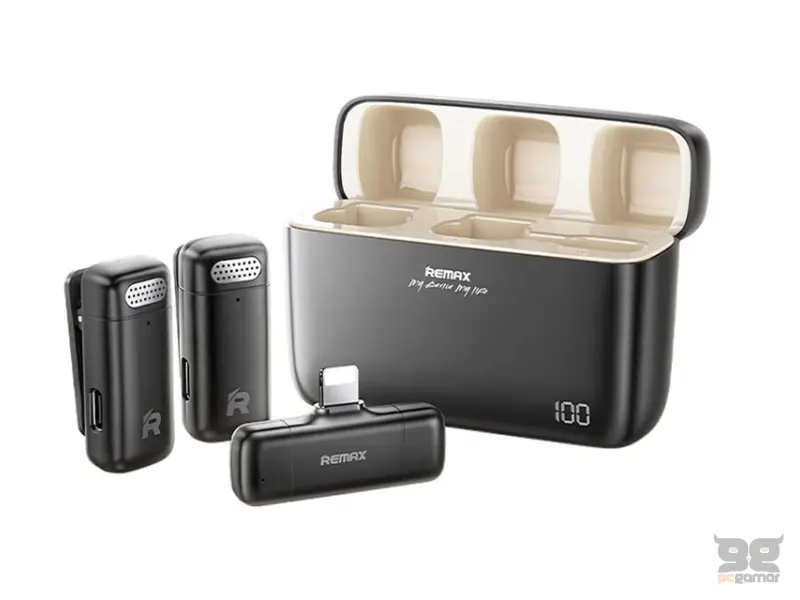 REMAX K15 2in1 Bežični mikrofon USB Lightning (iPhone) crni 