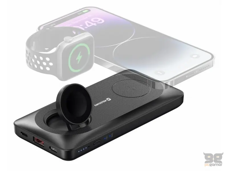 Swissten Power bank 10000 mAh 2in1 For Apple Watch and Magsafe