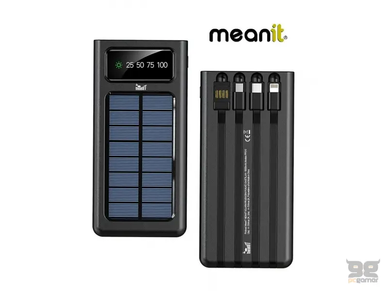 MeanIT Power bank i svetiljka solarni prenosni P1, 10000mAh