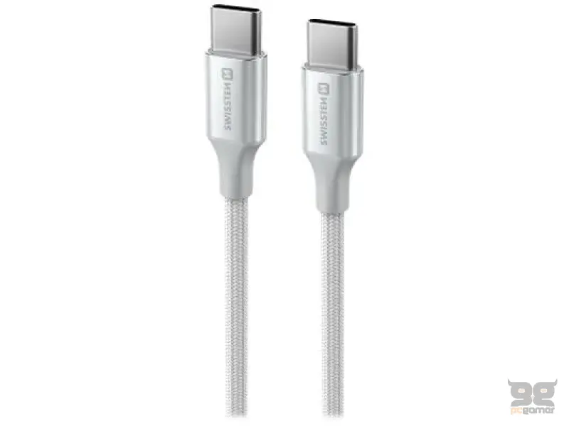 Swissten Data cable textile II USB-C / USB-C 1.5m White