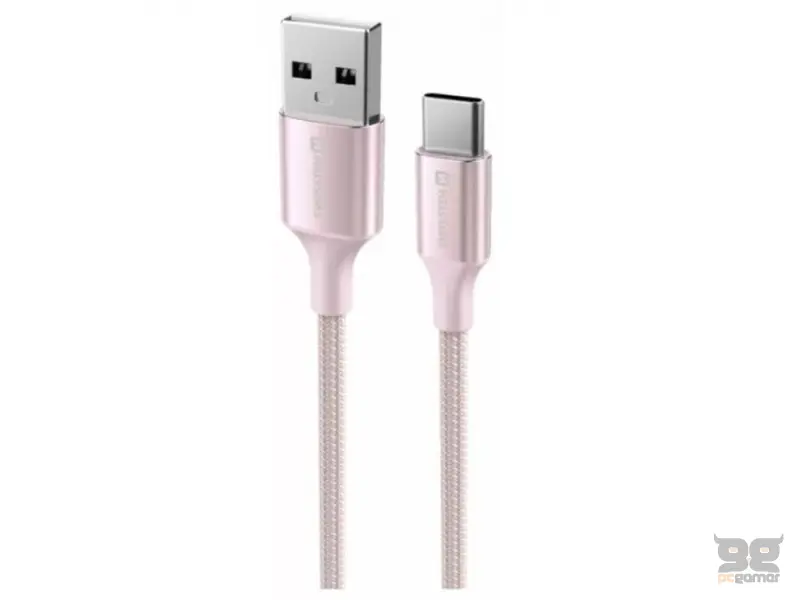 Swissten Data cable textile II USB / USB-C 1.5m Pink