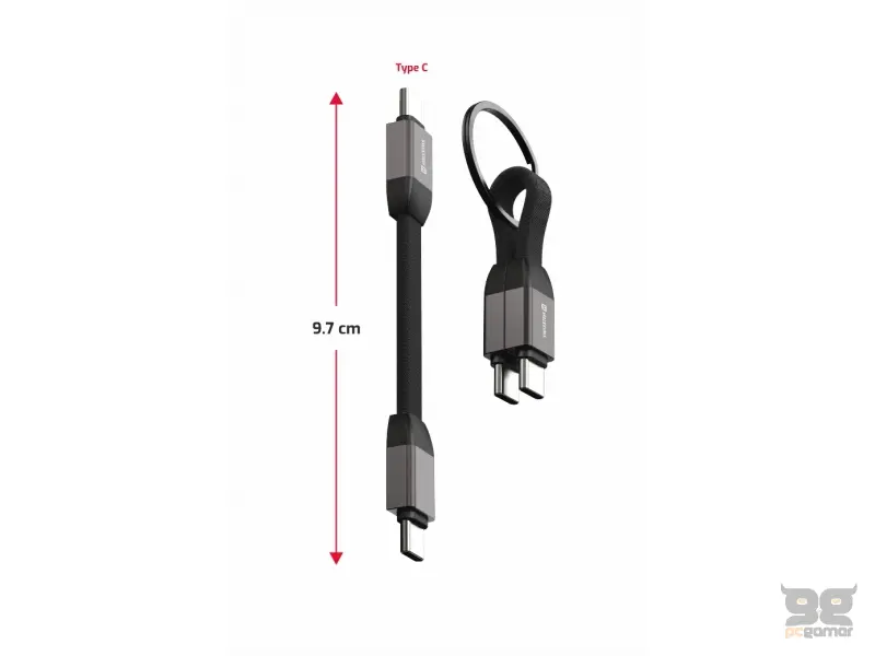 Swissten Kabl Magnetic keychain USB-C / Lightning 9.7cm