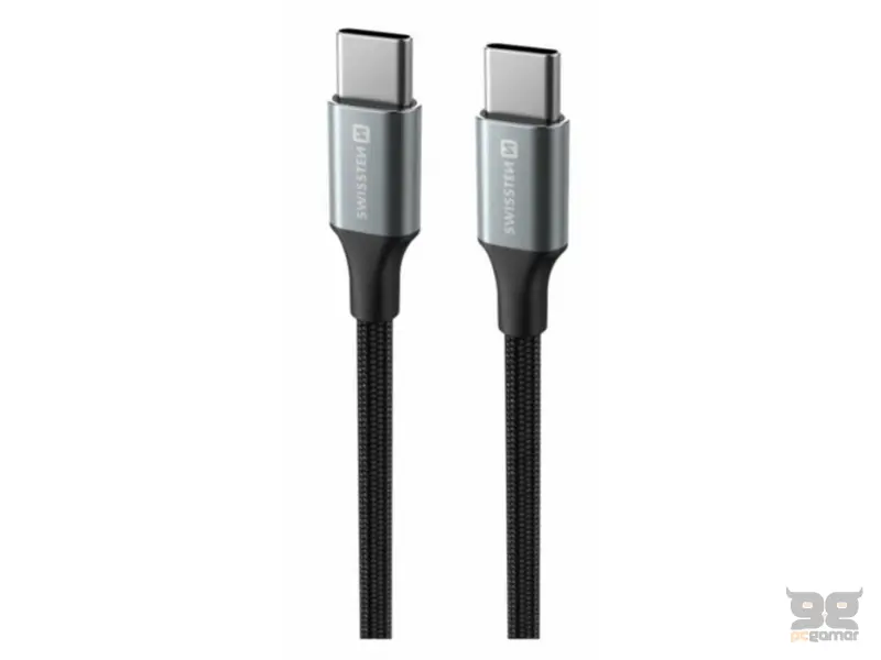 Swissten Kabl textile II USB-C / USB-C 1.5m Black