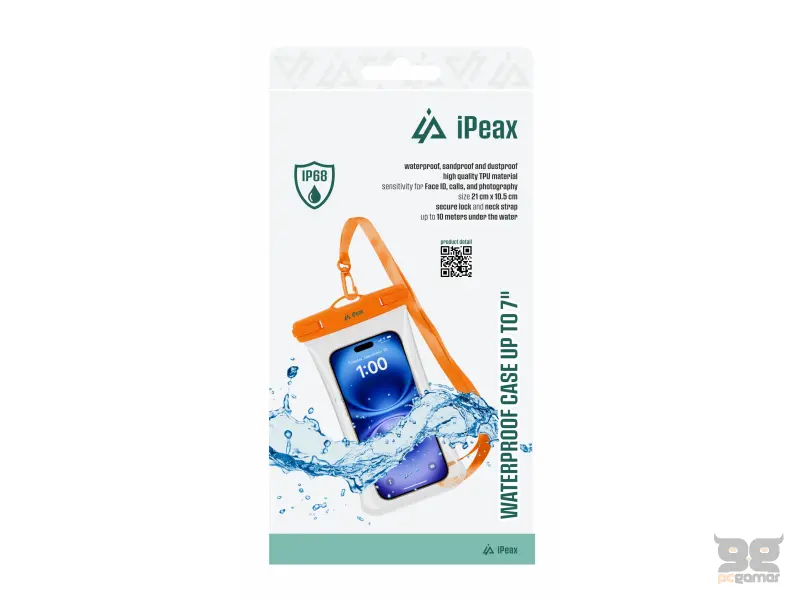 iPEAX Waterproof case 7"", Orange
