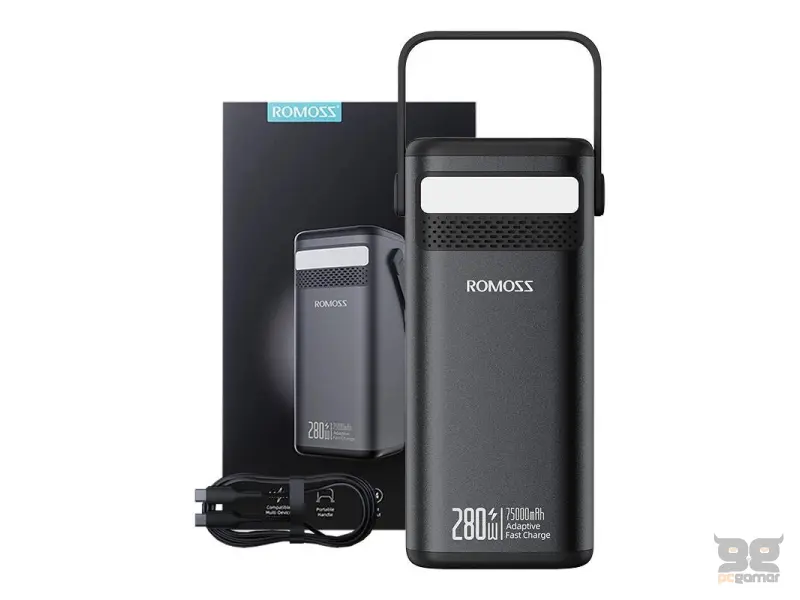 Romoss PMT75-DC Power Bank 75000mAh - 280W/240Wh - Crna
