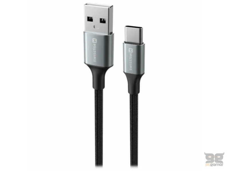 Swissten Data cable textile II USB / USB-C 1.5m Black