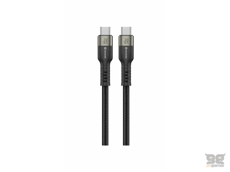 Swissten Kabl Data Video USB-C 4.0 – 240W, 40Gbps, 8K 60Hz, 1.5m Black