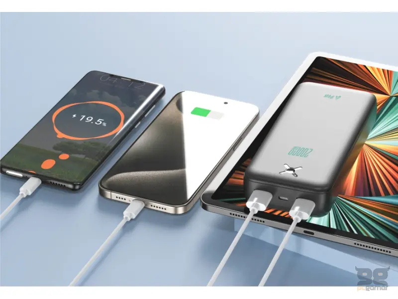 iPEAX Power bank 20000 mAh, 10.5W, 2x USB-A Black