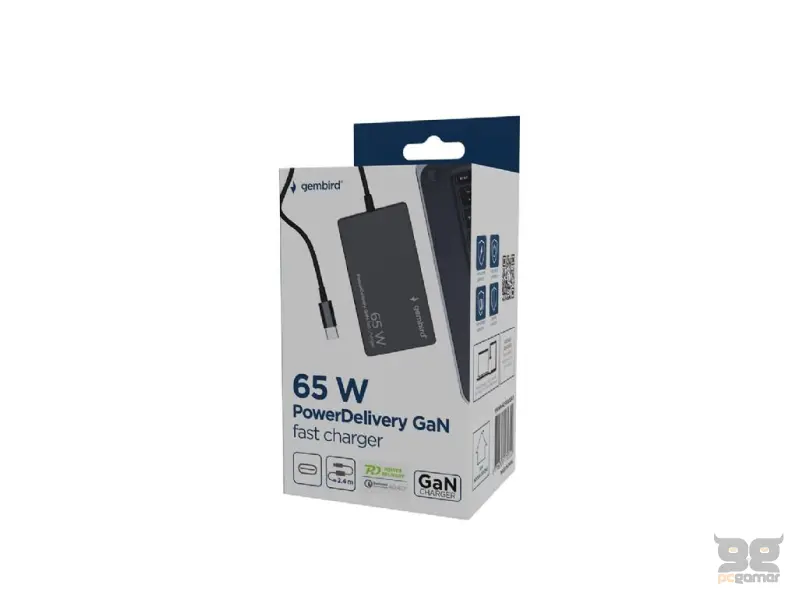 Gembird Punjac USB-C NPA-AC-PDQC65-01 - 65W