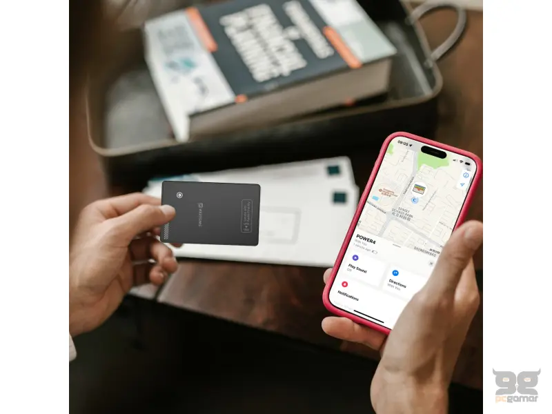 Swissten Find Card Smart Locator With Apple Find My Function - Black