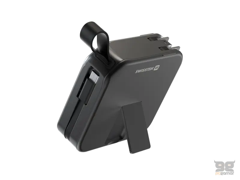 Swissten Powerbank All-In-One Pro with Exchangeable Plugs (US, EU, UK) 10000 mAh 20w - Black