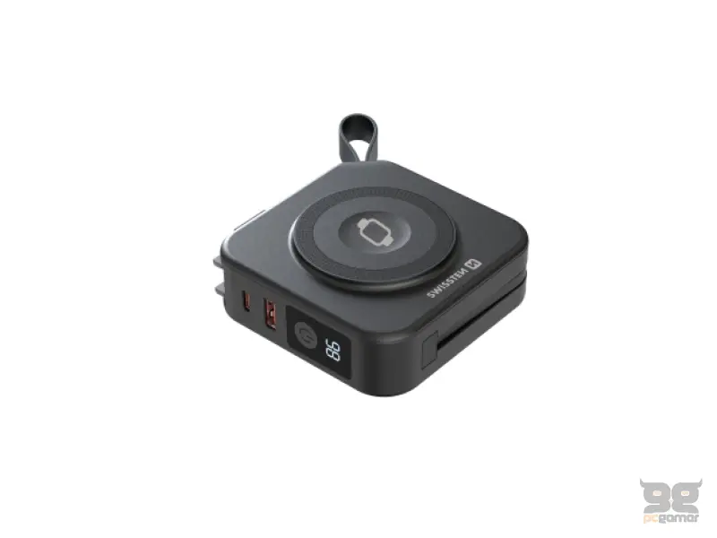 Swissten Powerbank All-In-One Pro with Exchangeable Plugs (US, EU, UK) 10000 mAh 20w - Black