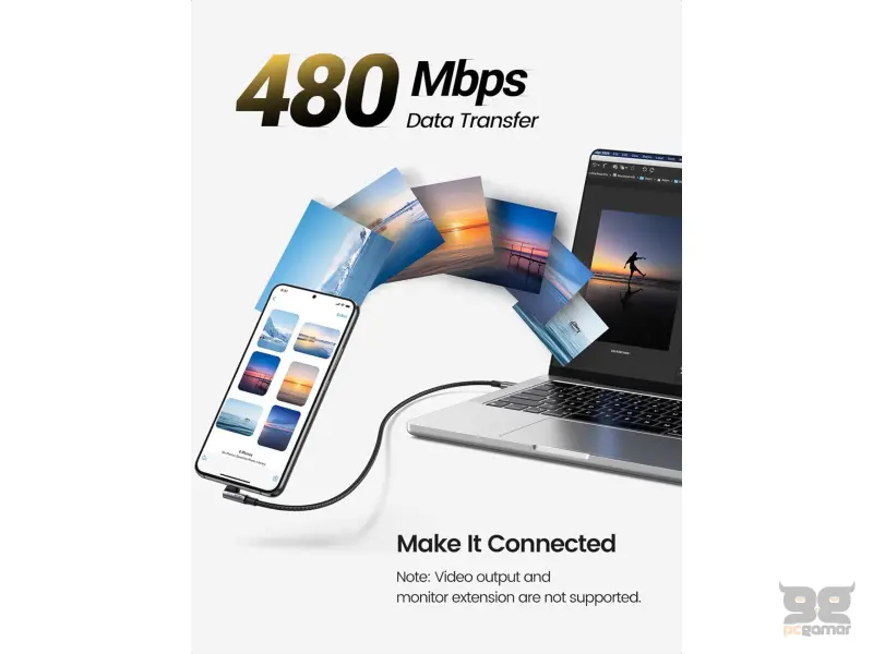 Swissten Kabl Arcade Gaming Type-C To Type-C 100W USB 2m - Black