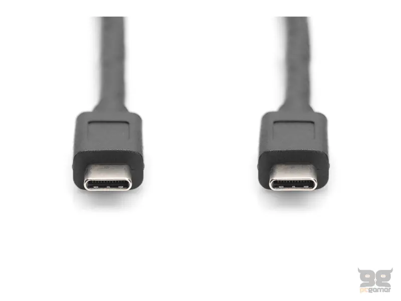 Digitus Kabl USB Type-C to Type-C, 20V/5A 100W, USB 3.2 10Gbps, 1m, crni