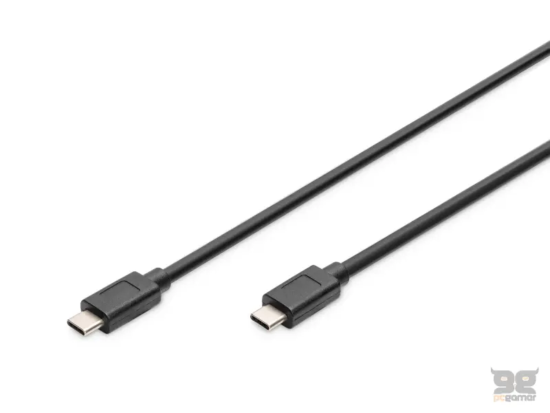 Digitus Kabl USB Type-C to Type-C, 20V/5A 100W, USB 3.2 10Gbps, 1m, crni