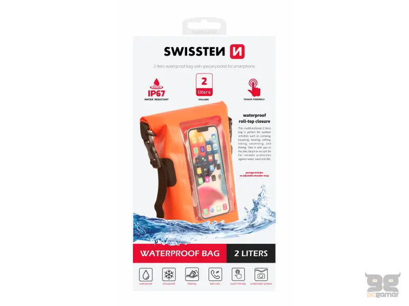 Swissten Case Waterproof 2L, Orange