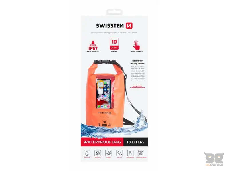 Swissten Case Waterproof 10L, Orange