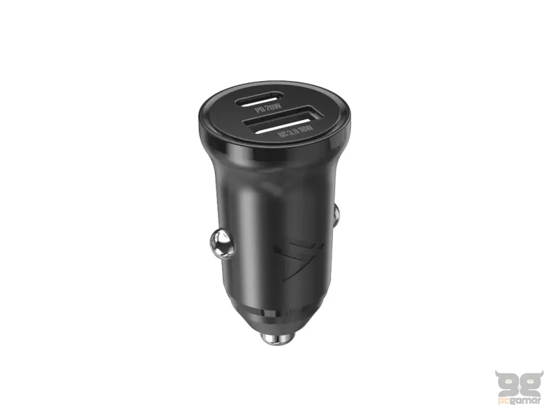 iPEAX Car Charger CL-03, PD, 20W, USB-C + USB-A BLACK