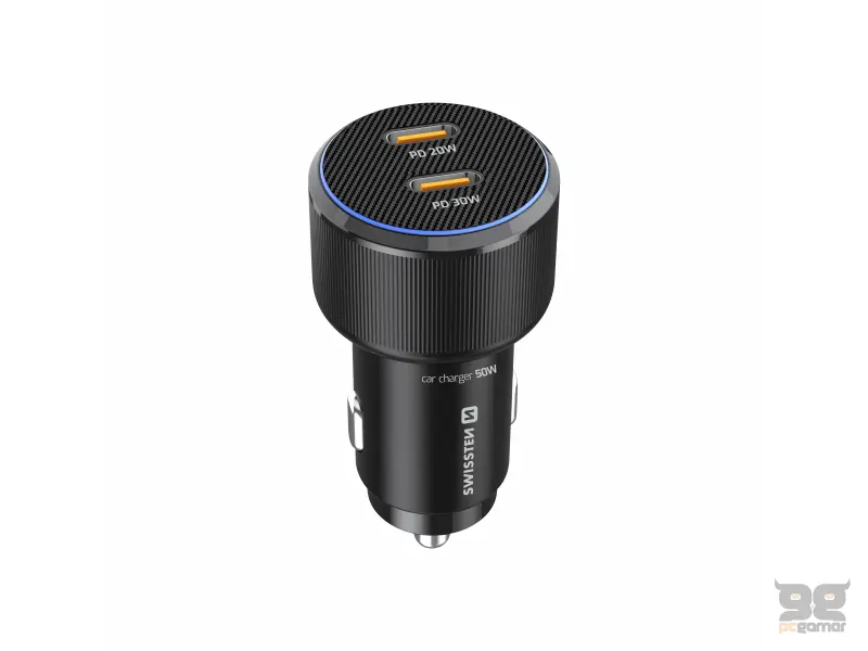 Swissten Adapter 2x USB-C PD, 50W BLACK