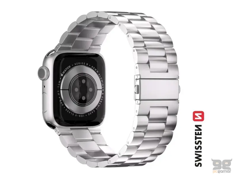Swissten Metal band for Apple watch, silver (42, 44, 45, 49) mm
