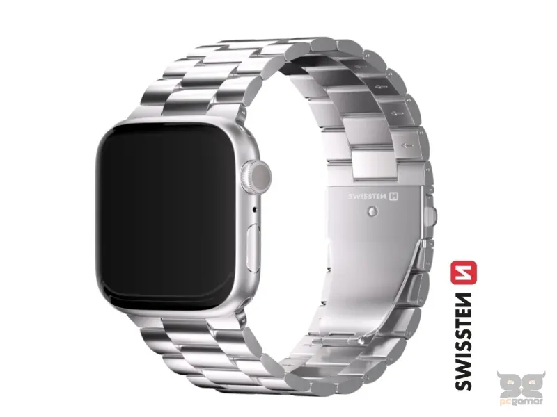 Swissten Metal band for Apple watch, silver (42, 44, 45, 49) mm